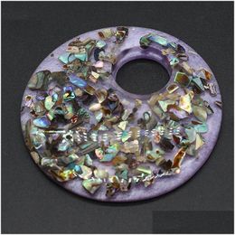 Charms Selling Natural Shell Crushed Stone And Resin Diy For Making Bracelets Necklaces Jewellery Accessories 68X68Mmcharms Drop Um