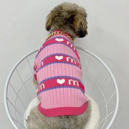 Dog Apparel Classic large designer dog coat dog apparel winter warm knitted sweater cat pets apparels fashion dog clothes for small dogs accessories special