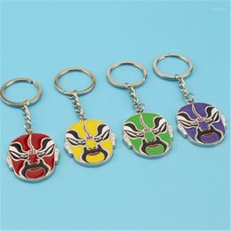 Keychains 2023 Trendy National Wind Key Chain Chinese Peking Opera Elements Mask Gift Keychain