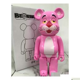 Action Toy Figure 400 Bearbrick Bearbricks Materiale in PVC Plastica Teddy Bear Cartoon Silly 28Cm Gift Doll Medicom Drop Delivery Toys Dhptl