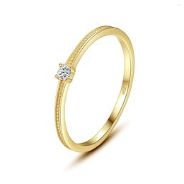 Cluster Rings A Zircon 14K Ring Style Glam Fashion Good Zirconia Jewerly For Women 2023 Gift In 925 Sterling Silver Super Deals