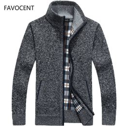 Men's Sweaters Autumn Winter Men's Sweater Coat Faux Fur Wool Sweater Jackets Men Zipper Knitted Thick Coat Warm Casual Knitwear Cardigan 230208