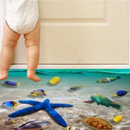 Wallpapers Modern Wall Paper Wallpaper 3d Starfish Tie Cute Dolphin Beach And Pvc Waterproof Nautical Light Reflection