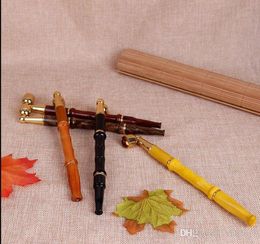 Smoking Pipes New Solid Wood Bamboo Removable Rod Philtre Metal Pipe Dualuse Straighttype High Quality Tobacco Rod