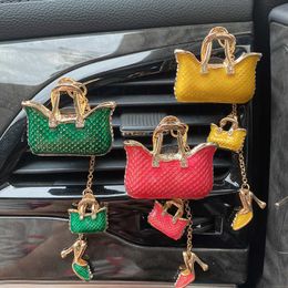 Interior Decorations Car conditioning air outlet clip toon color handbag aromatherapy perfume creative car interior 0209