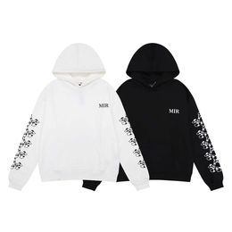 Men's sweater hoodie white bone letter printing unisex pullover cotton sweatshirts