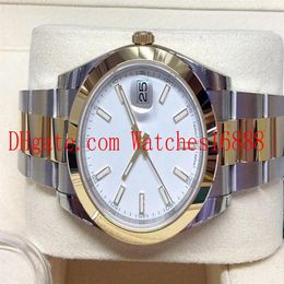 Mens Wrist Watche Datejust 41mm 126303 Bi Colour Men's Automatic Machinery Watch White Dial Stainless steel And Yellow gold M234B