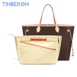 Cosmetic Bags Cases TINBERON Bag Organiser Make Up Cosmetic Bag Fits For luxury Bag liner Handbag Purse Travel Insert Toiletries Storage Bag Nylon 230209