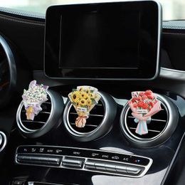 Interior Decorations Car diffuser air conditioner outlet clip Korean Bouquet decoration deodorant car interior accessory woman 0209