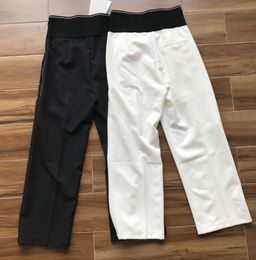 Women's Jeans AAW045 Spring Autumn Women High Waist Wild Loose Fashion Elastic Casual Suit Wide Leg Trousers White Black Pants Leggings 230209