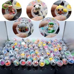 Other Toys 10 20pcs 32mm Gacha Mixed Doll Transparent Ball Surprise Egg Capsule Model Puppets for Kids Playground DDJ 230209