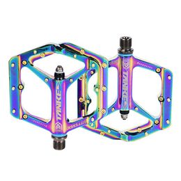 Bike Pedals TANKE Bicycle Pedals Colourful Cycling Road Bike Pedals Non-slip Aluminium MTB Bike Pedals 0208