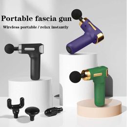2022 Professional Mini Healthy Pain Relief Deep Tissue Electric Percussion Gun Metal Solid Grip Body Muscle Massager 0209