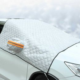 Car Sun Shield Half Cover Car Clothing Front Glass Sun Shield Heat Shield Thickened Snow Shield Snow Cover