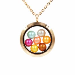 Lockets Wholesale Fashion Floating Akoya Oyster Pearls Pendant Women Pearl Party Living Charm Necklaces Fit 7Mm Pear Dh2Ya