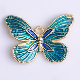 Charms Pieces Mixed Color Butterfly Pendant Jewelry Making Diy Makingcharms Drop Delivery 202 Ve