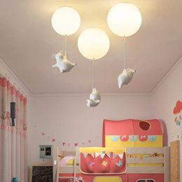 Lights Cartoon Children Bedroom Lamp Resin Piggy White Acrylic Bubble Ceiling Light for School Kindergarten Hallway Corridor 0209