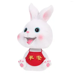 Bandanas Head Shaking Figurine Figurines Car Toy Statue Dashboard Dancing Animal Ornament Figure Year Interior Resin Chinese