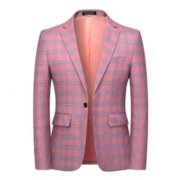 Men's Suits Blazers Fashion Spring and Autumn Casual Men plaid Blazer Cotton Slim England Suit Blaser Masculino Male Jacket Blazer S-6XL 230210