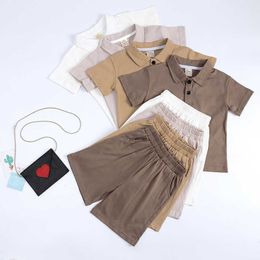 Clothing Sets 2022 New Fashion European American Style Children's Clothing Sets Summer Pure Cotton Top And Shorts Girls Suit Baby Boys Clothes W230210