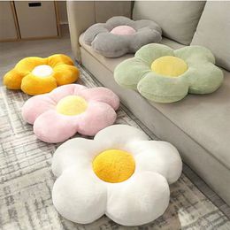 CushionDecorative Pillow Cushion Flower Circular Shape Wool Cloth with Soft Nap Office Classroom Chair Cushion Couch Pillow Bedroom Floor Winter Thick 230210