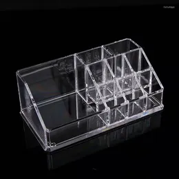 Storage Boxes 9 Grid Acrylic Makeup Organiser Box Cosmetic Lipstick Jewellery Case Holder Display Stand Make