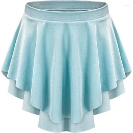 Stage Wear Velvet Ballet Skirt Women Ballerina Clothes Classical Dance Costume Lyrical Dancewear Ice Skating Dancer Outfit JL2527