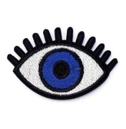 Eye (Size:4.6X6.5cm) DIY Iron On Patch Embroidered Applique Sewing Label Clothes Stickers Apparel Accessories Badge