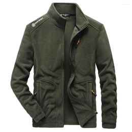 Men's Jackets Men Nice Winter Fleece Jacket Parka Coat Spring Casual Tactical Army Outwear Thick Warm Bomber Military