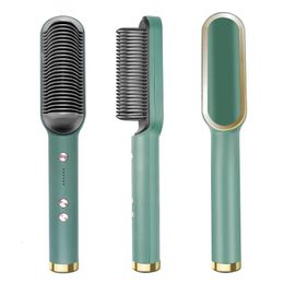 Hair Straighteners Professional Straightener Brush Ceramic Electric Straightening Beard Fast Heating Curler Flat Iron Comb Styler 230209