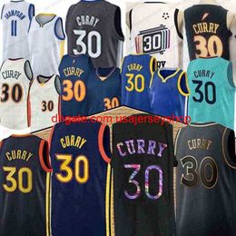 State Stephen new 30 Curry 11 Thompson Basketball jersey men blue white black basketball jerseys 2020