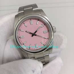 8 Style With Box Watches For Women's Midsize 36mm Pink Dial Stainless Steel Bracelet Lady Asia 2813 Movement Mechanical Ladies Automatic Women Watch