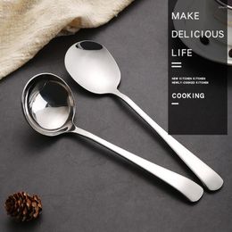 Flatware Sets Stainless Steel Coffee Spoon With Long Handle Dessert Scoop Kitchen Cooking Cookware Home Restaurant