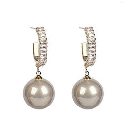 Hoop Earrings Charm Pearl Crystal Ear Stud Zirconia Drop Dangle Women Wedding Jewellery Valentine's Day Gifts For Girlfriend