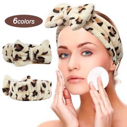 Headwear Spa Headband Bow Hairband Women Face Makeup Head Band Soft Coral Fleece Hair Accessories For Skincare