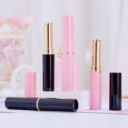 Storage Bottles 7.1mm Oblique Lipstick Tube Black Color Empty DIY Lip Containers Makeup Refillable SN1381