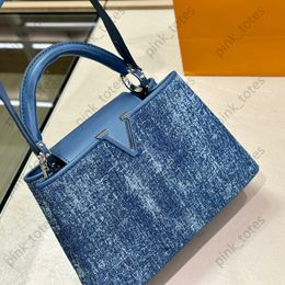 Womens Fashion Capucines Handbags Designer Bags For Women Retro Blue Jean Handbag Luxury Crossbody Bag Shoulder Totes Stylish Purse 2023 New