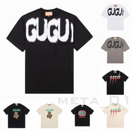 Tshirt Summer Fashion Mens Womens Designers Gu Shirts Long Sleeve Tops Luxurys Letter Cotton Tshirts Clothing Short High1 Quality Clothes