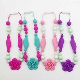 Chains Chew Beads - Rose FLower Baby Carrier Teething Accessory Pink Teether Toy Sunflower Toys