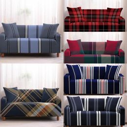 Chair Covers Stripe Sofa For Living Room High Stretch Soft Elastic Sectional Armchair L-Shaped Corner Couch Cover Slipcovers Protector