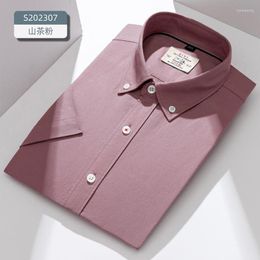 Men's Casual Shirts Short Sleeve Man Shirt Cotton Oxford High Quality Fashion Business Mens Clothing Trends Slim Fit Men