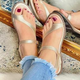 Sandals Women Clip Toe Buckle Strap Plastform Outdoor Ladies Flat Shoes Fashion Leather Casual Round Footwear Chinelo Nuvem