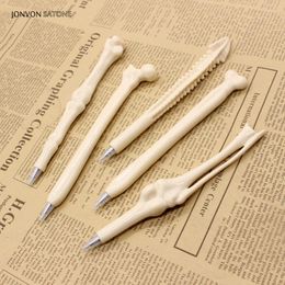 Ballpoint Pens Jonvon Satone 100 Pcs Wholesale Bone Pen Ball Pens Monster Toy Ballpoint Pen Stationery School Supplies Office Accessories Stylo 230210