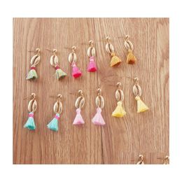 Dangle Chandelier Fashion Shell Tassel Charm Earring For Women Boho Long Colorf Personality Ewelry Gift Wholesale Drop Delivery Je Dhxz1