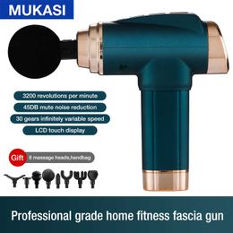 MUKASI Smart Deep Tissue Relaxation Professional Percussion Muscle Fascia Gun Handheld Electric Body Massager 0209