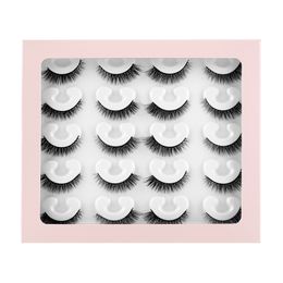 Natural Short 3D False Eyelashes Curl Soft Comfortable Faux Mink Fake Lashes Extension Makeup