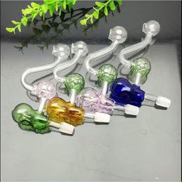 Glass Smoking Pipe Water Hookah New colored skeleton football glass pot