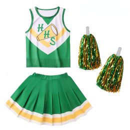 Cheerleading Stranger Things Season 4 Chrissy Cunningham Cheerleader Cosplay Hawkins High School Costume Skirt Uniform Suit Adult kids Gift 230210