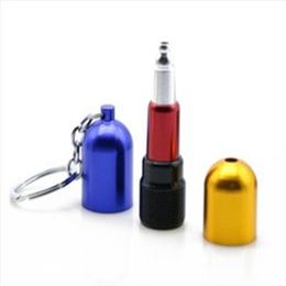 The portable capsule metal pipe telescopic aluminum pipe smoking set new multicolor