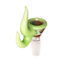 Latest Colourful Wig Wag Cone Bong Hookah Smoking Glass 14MM 18MM Male Joint Ox Horn Replacement Bowls Herb Tobacco Oil Philtre WaterPipe DownStem Holder DHL